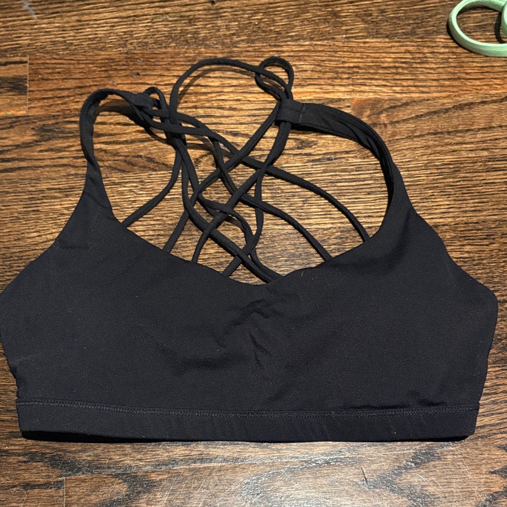 CRZ YOGA Black Strappy Sports Bra
